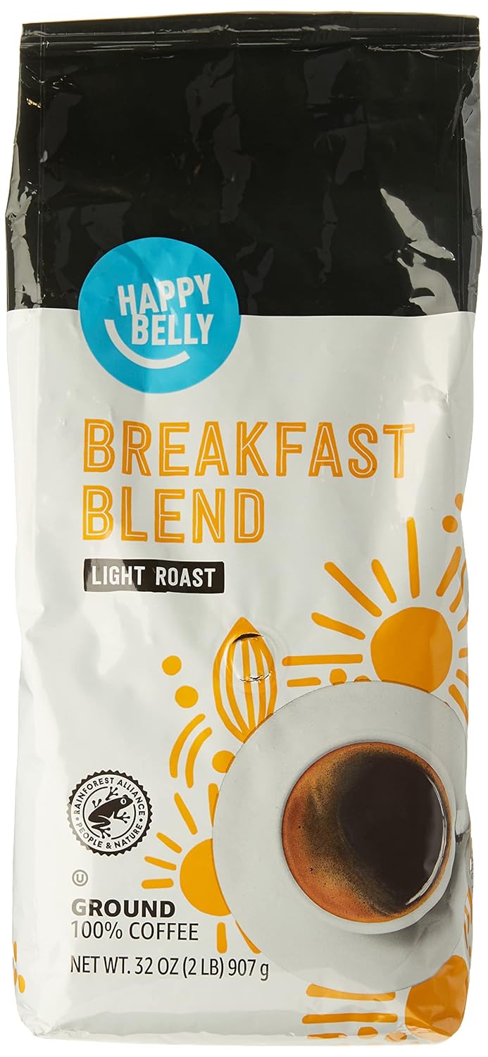 230527214023593_1 Brand - Happy Belly Breakfast Blend Ground Coffee, Light Roast, 32 Ounce - Image 1